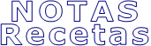 NOTAS Recetas